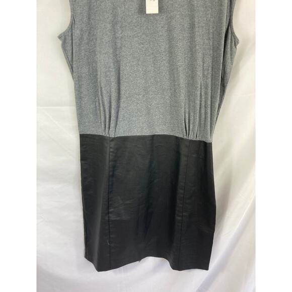 NWT Banana Republic Grey Black Sleeveless Dress Size 14 - Picture 4 of 6